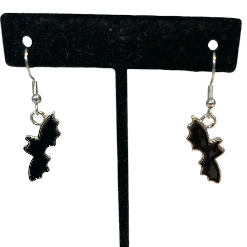 NWT 3 for $20 Black Bat Metal Pierced Dangle Earrings “you pick 3”